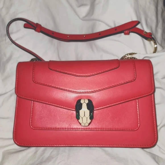 BVLGARI Handbags - Nwt Bvlgari Serpenti Forever Sea Star Coral Calf Leather And Enamel Shoulder Bag